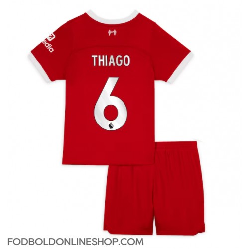 Liverpool Thiago Alcantara #6 Hjemme Trøje Børn 2023-24 Kortærmet (+ Korte bukser)